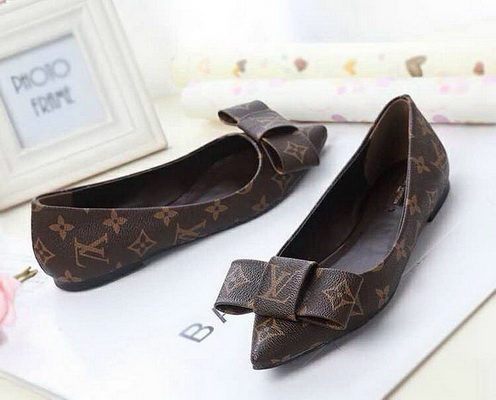 LV Shallow mouth flat shoes Women--029